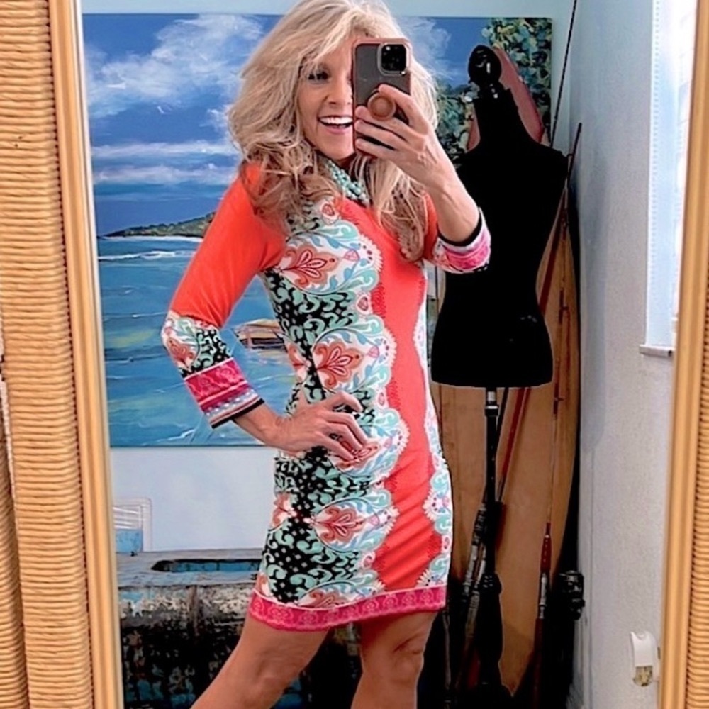 ⭐️Haani, Stunning,Bright,Shift Dress, Plenty Stretch,Excellent Condition,Size S - Picture 6 of 12